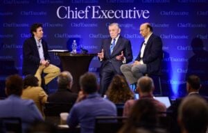 Farooq Kathwari and Nick Pinchuk at Manufacturing Leadership Summit