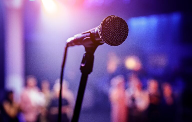 microphone on standup stage